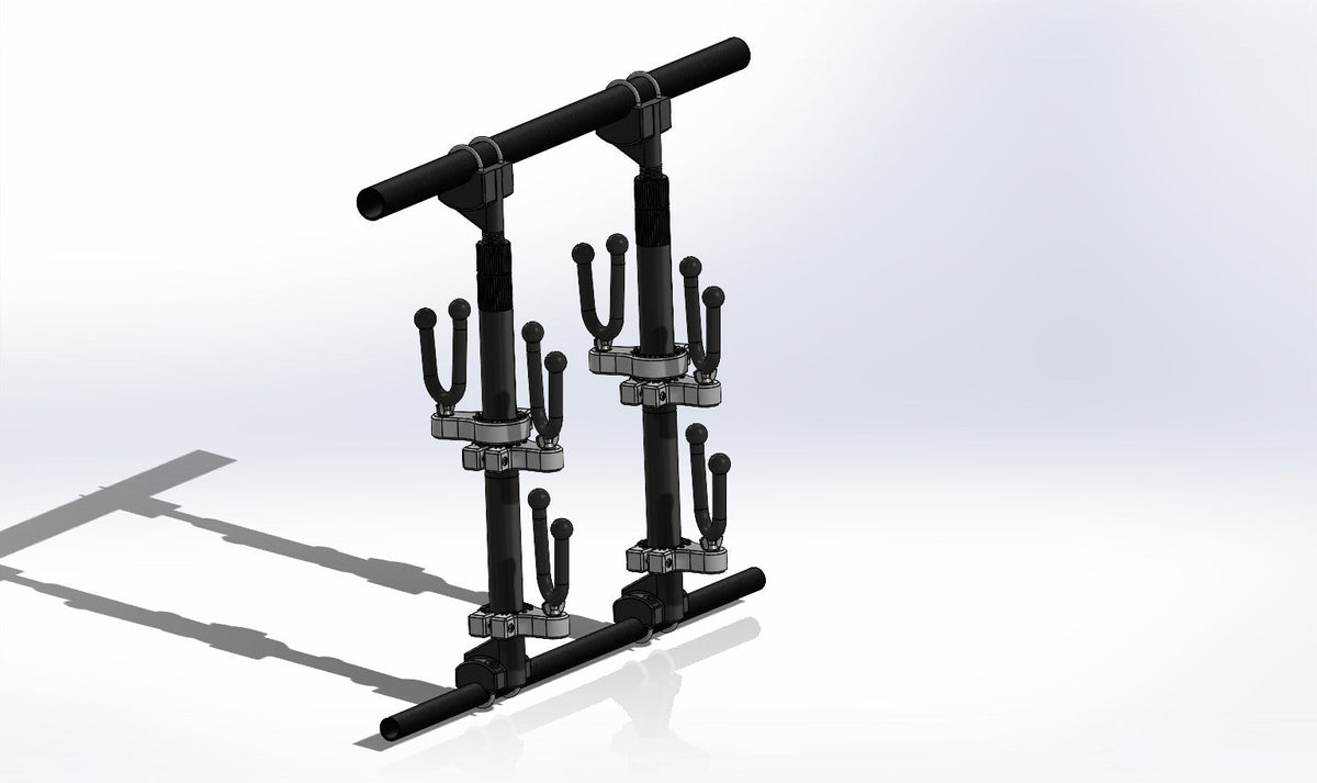 Polaris RZR gun rack and rifle mounting system