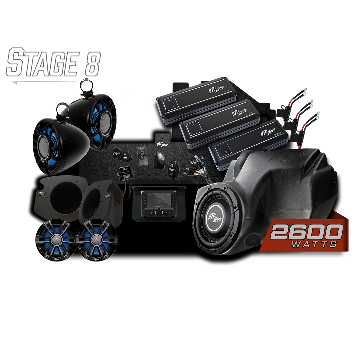 UTV Stereo Polaris RZR Signature Series Stage 8 stereo kit