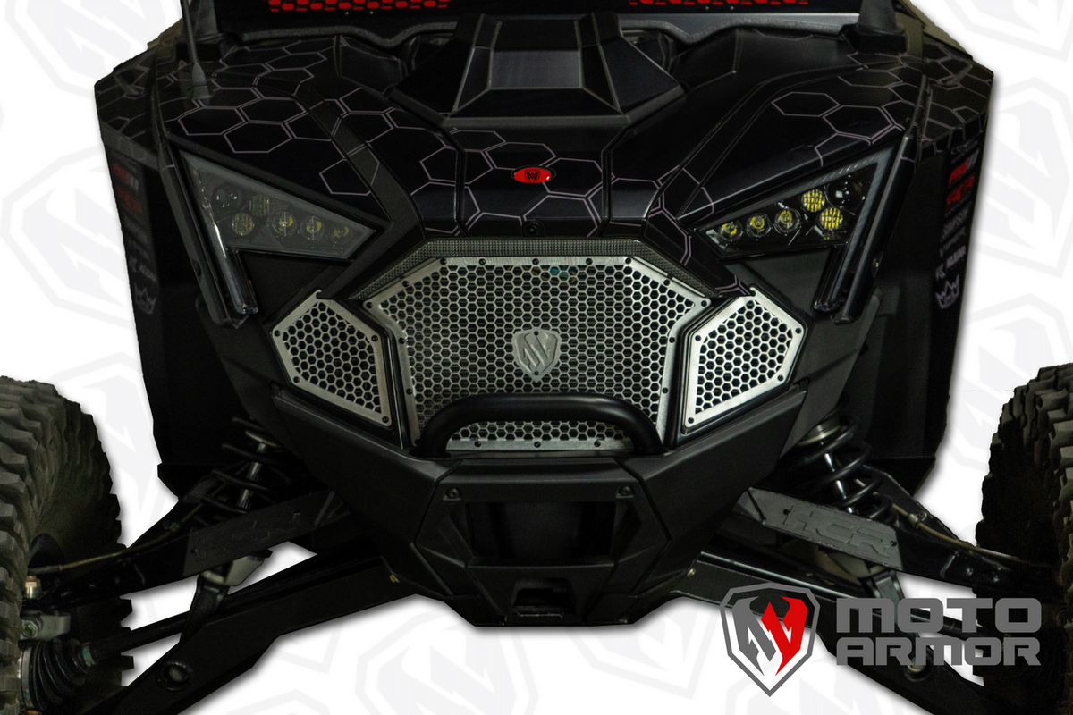 Moto Armor Polaris RZR Pro R and Turbo R front grille