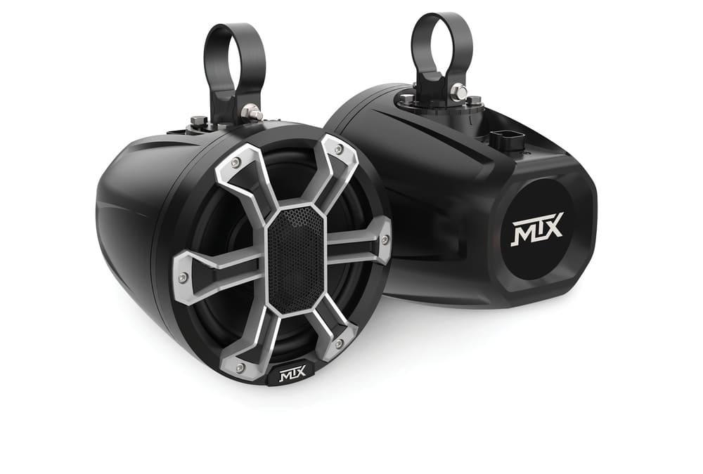 MTX Audio weather-resistant UTV speaker pods with RGB lighting