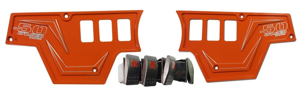 50 Caliber Racing XP1000 6 Switch Dash Panel - Orange | R1 Industries