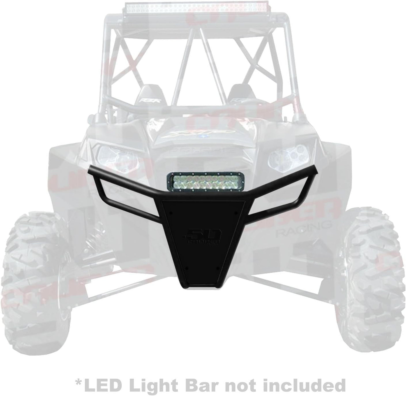50 Caliber Racing Polaris RZR Front Bumper - 1.5" Steel Tubing + Powdercoat Finish (570, 800, S, XP 900)