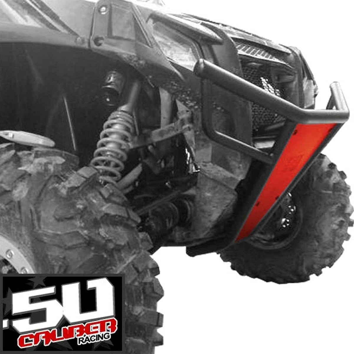 50 Caliber Racing Polaris RZR Front Bumper - 1.5" Steel Tubing + Powdercoat Finish (570, 800, S, XP 900)