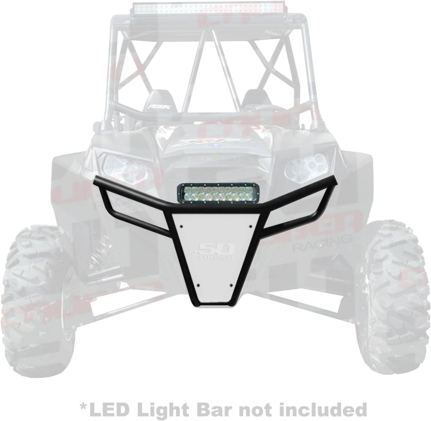 50 Caliber Racing Polaris RZR Front Bumper - 1.5" Steel Tubing + Powdercoat Finish (570, 800, S, XP 900)