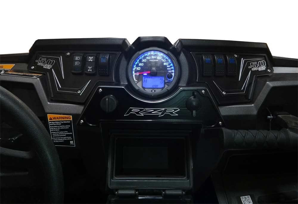 3-Piece Billet Aluminum Dash Panel w/ 6 Switches for RZR XP 1000