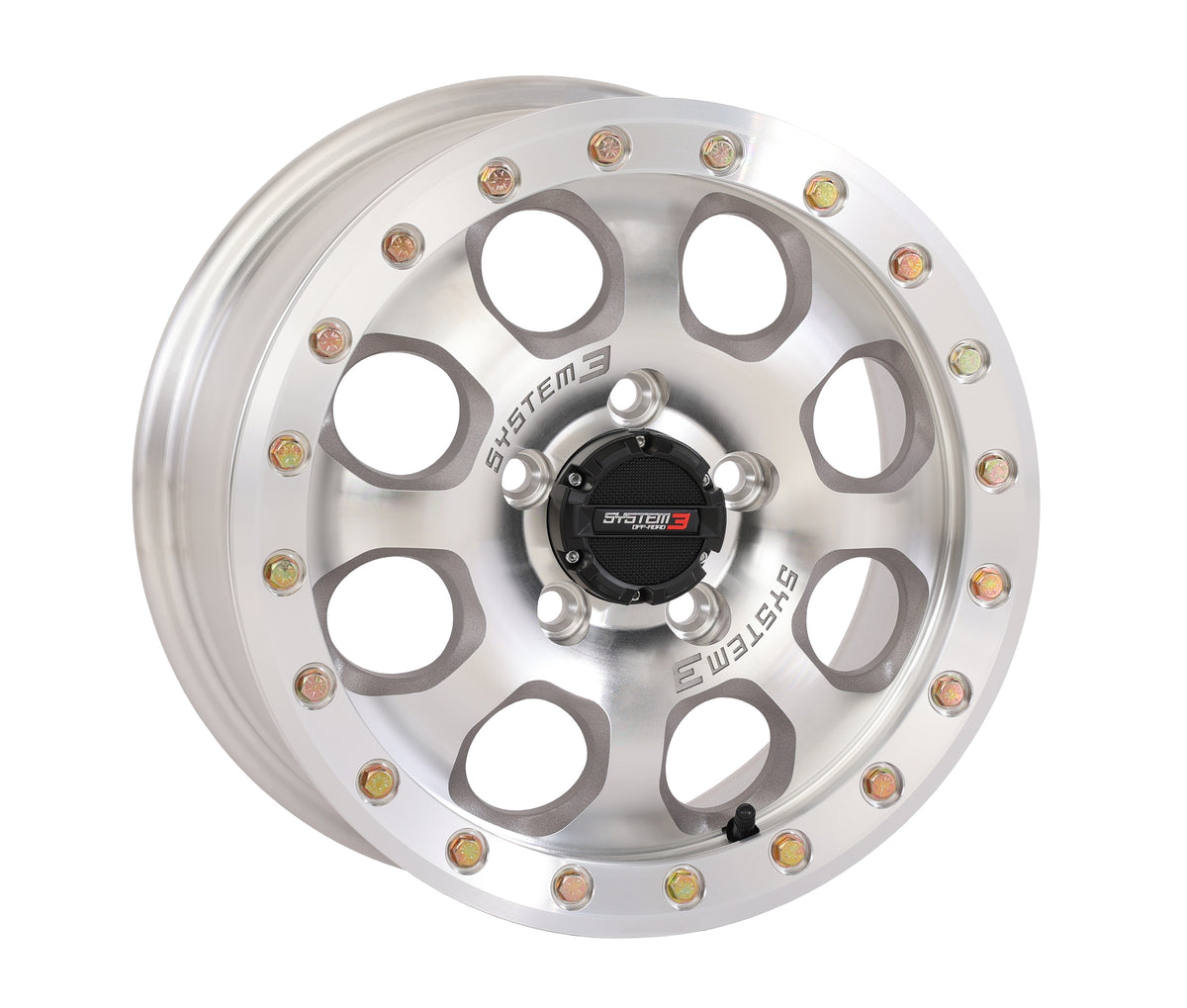 Photo of SYSTEM 3 SB7 BL WHEEL 15X7 6+1 (+50MM) 5/4.5 MACHINED by SYSTEM 3 - Premium Wheels for UTVs / Side by Sides