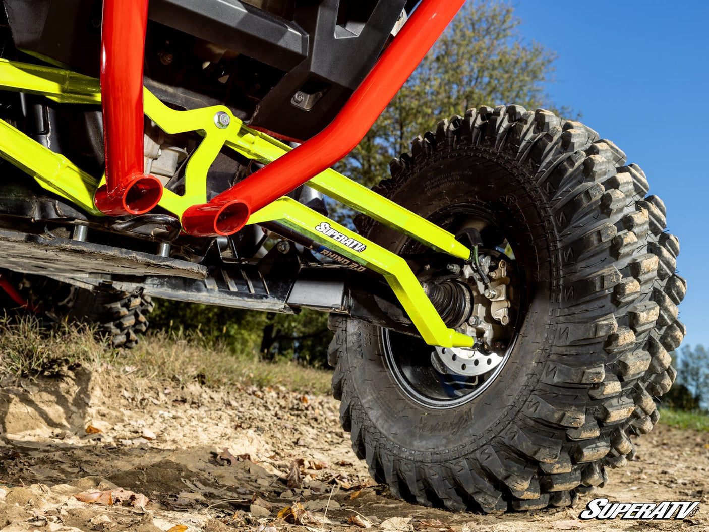 Polaris RZR 1000 High Clearance Boxed Radius Arms - Lime Squeeze