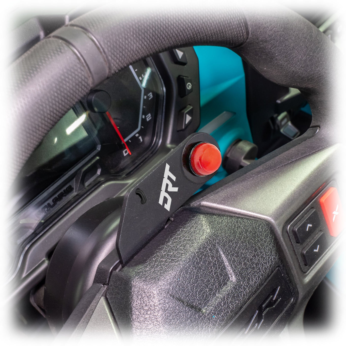 Steering Wheel Single Push-To-Talk Plate for Polaris RZR 2020+