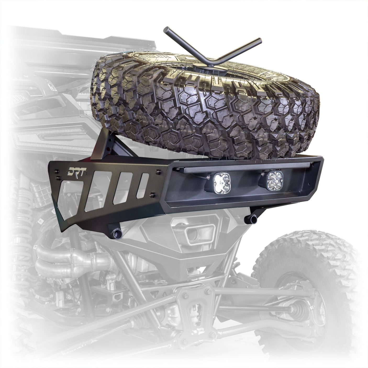Desert Runner Fixed Tire Carrier for Polaris RZR Pro R by DRT Motorsports