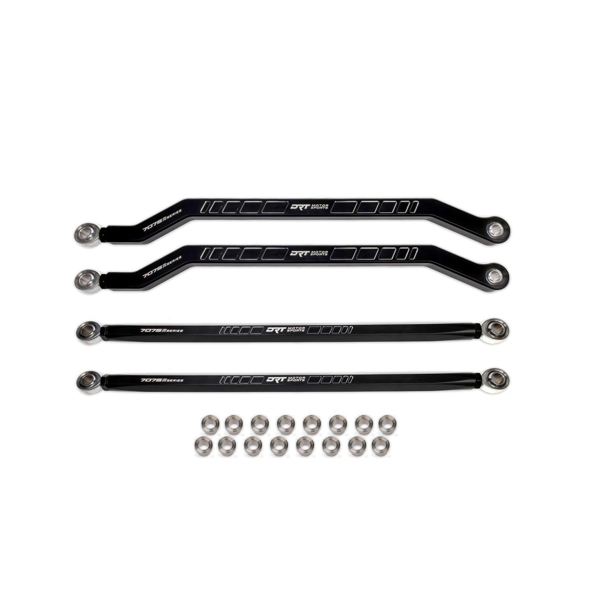 Billet Aluminum Race Series 7075 XD High Clearance Radius Rod Set For Polaris Pro R / Pro S / Turbo R