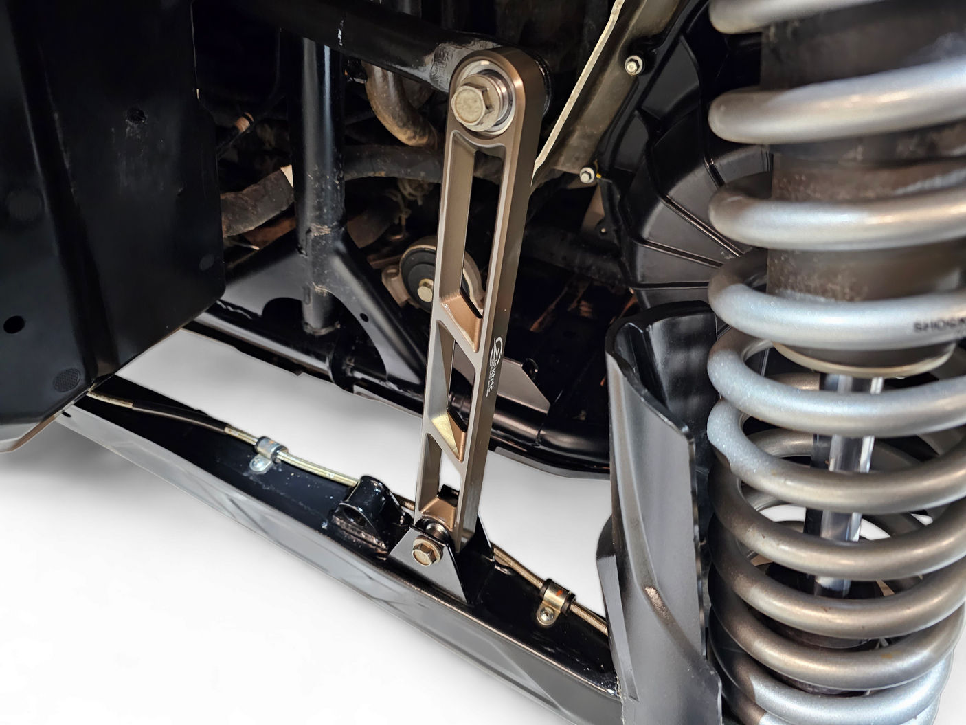 2020+ Polaris RZR Pro XP Rear Sway Bar Link - CNC Aluminum, Gunmetal Finish