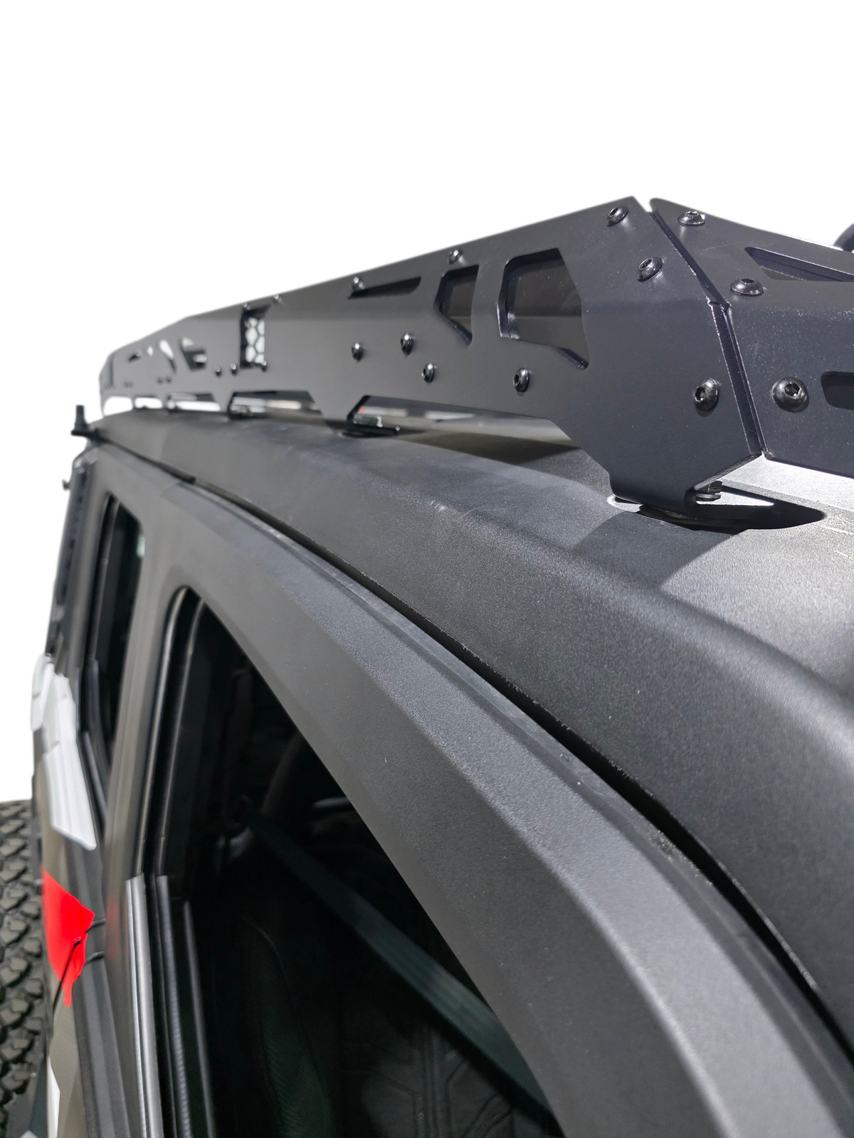 2024+ Polaris Xpedition ADV5 4-Seat Roof Rack rear mounting bracket detail — Elektric Offroad