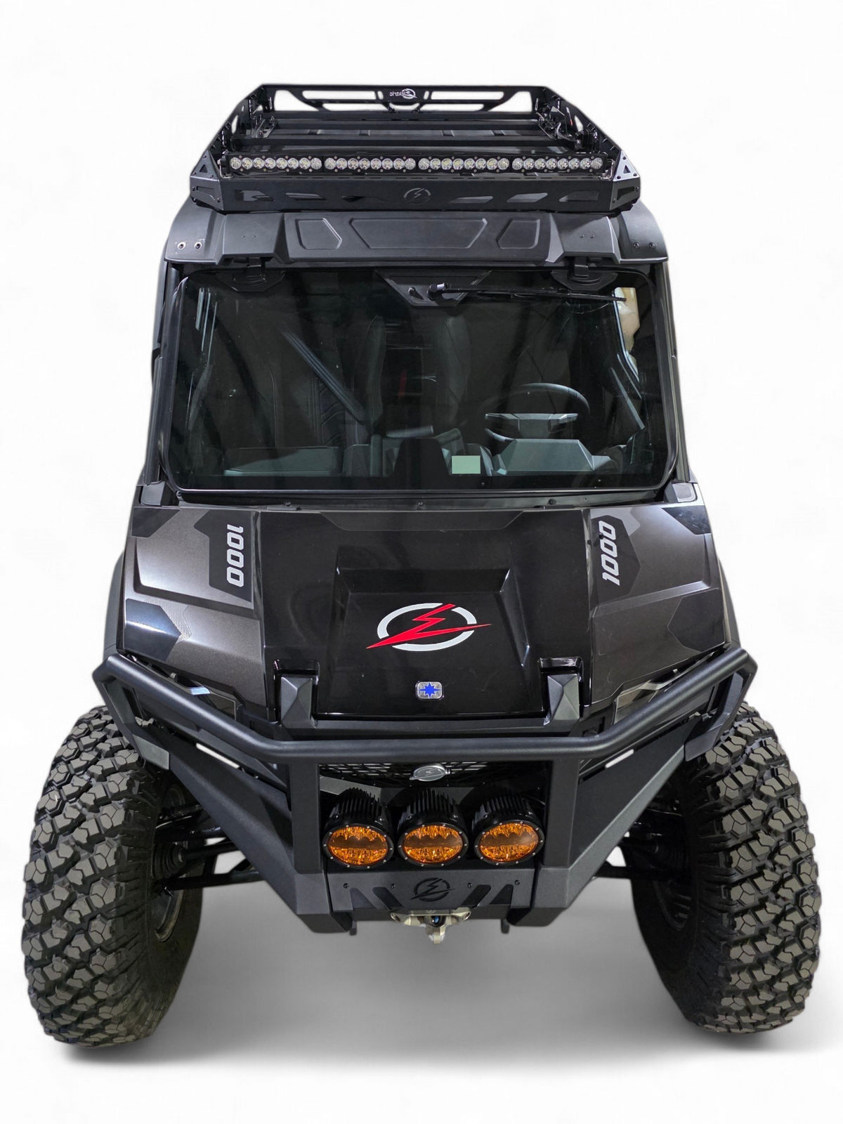 2024+ Polaris Xpedition XP5 / ADV5 4-Seat Roof Rack roof rack installed overhead view — Elektric Offroad