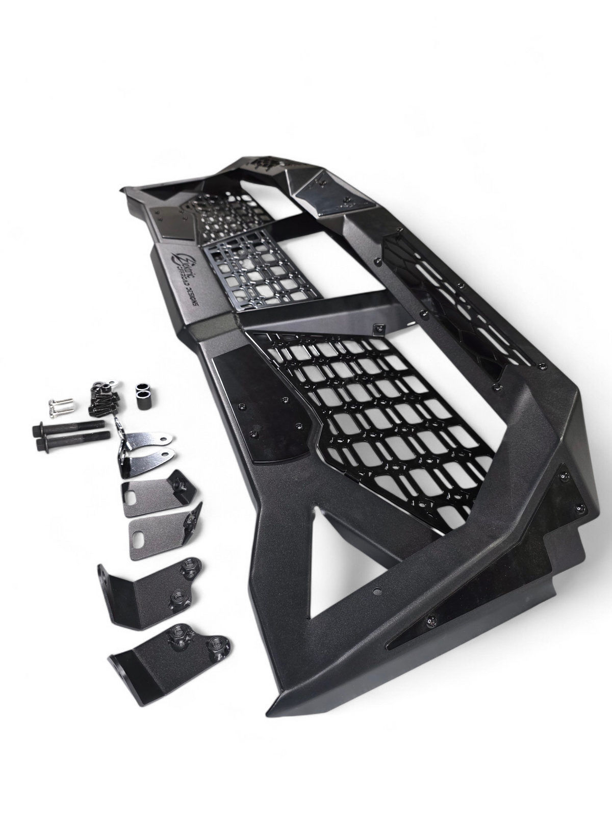 2024+ Polaris Xpedition XP Headache Rack rear three-quarter vehicle view — Elektric Offroad