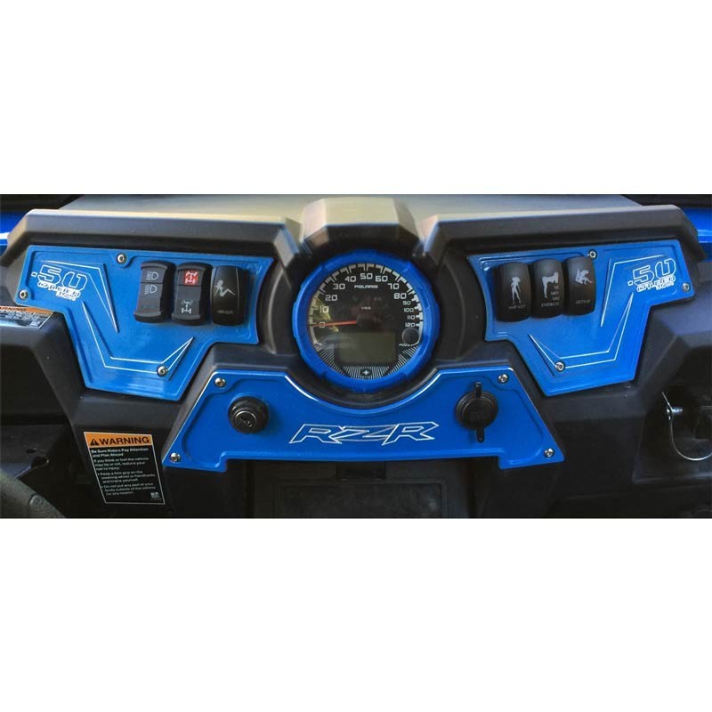 6 Switch Billet Aluminum Dash Panel for RZR XP 1000 (Blue)