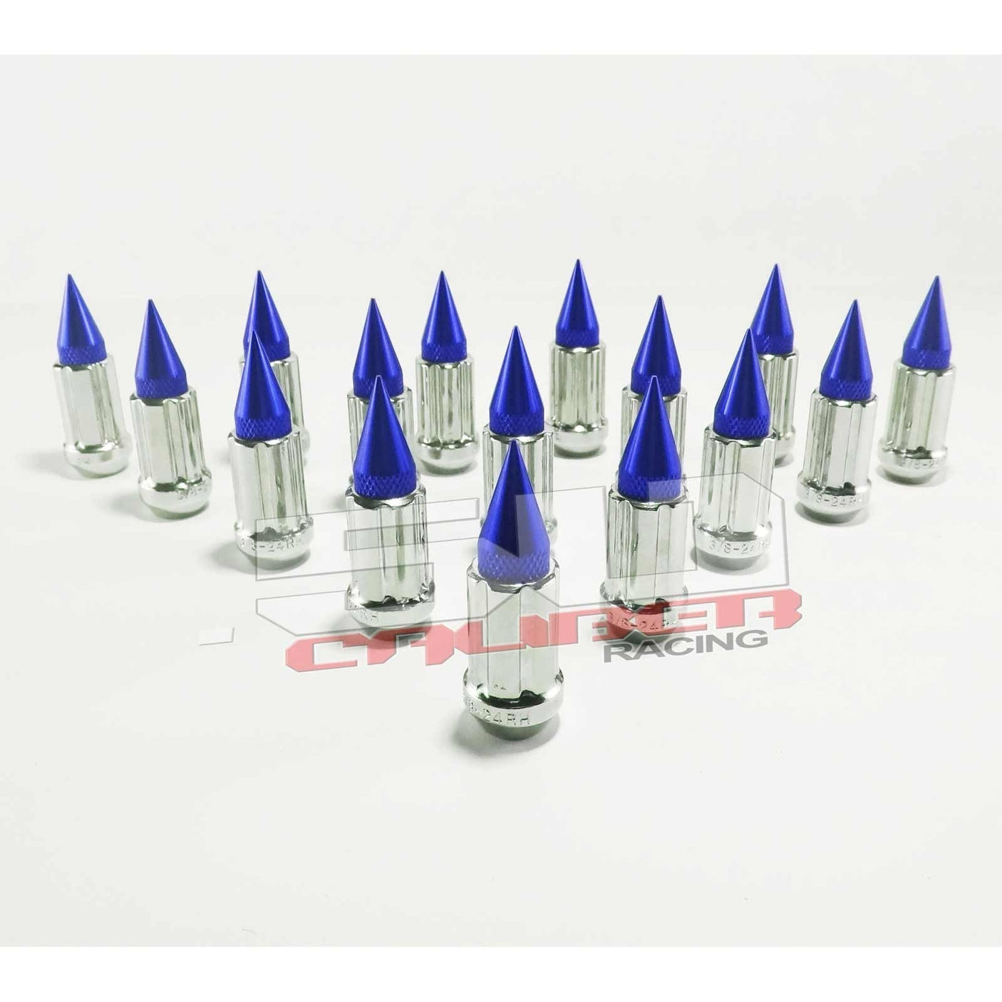 3/8 x 24 Chrome Spiked Lug Nuts - 16 Pack