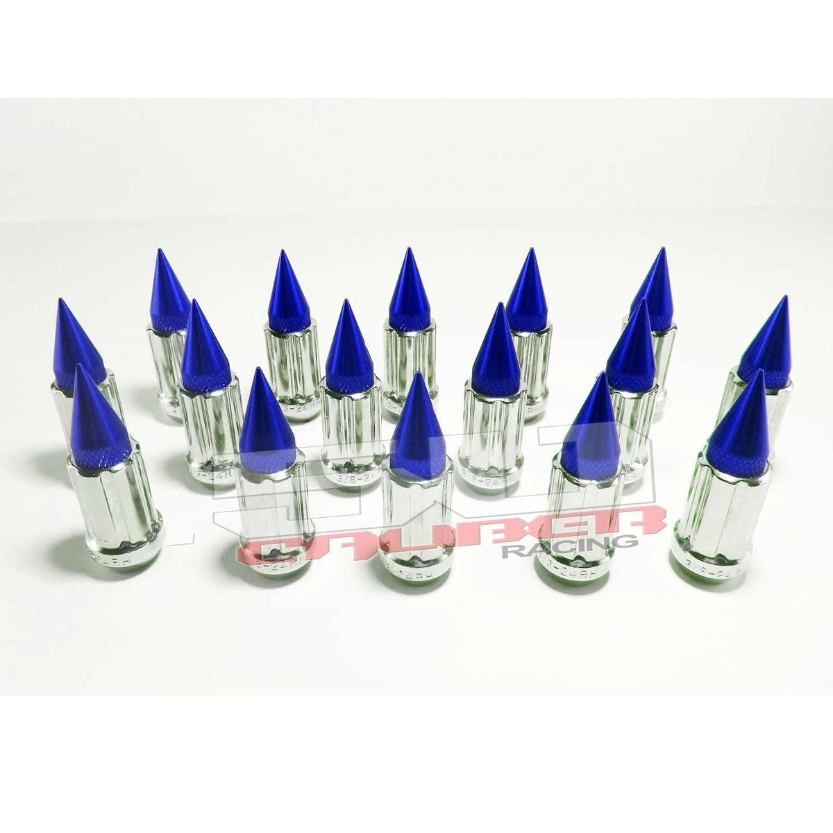 3/8 x 24 Chrome Spiked Lug Nuts - 16 Pack