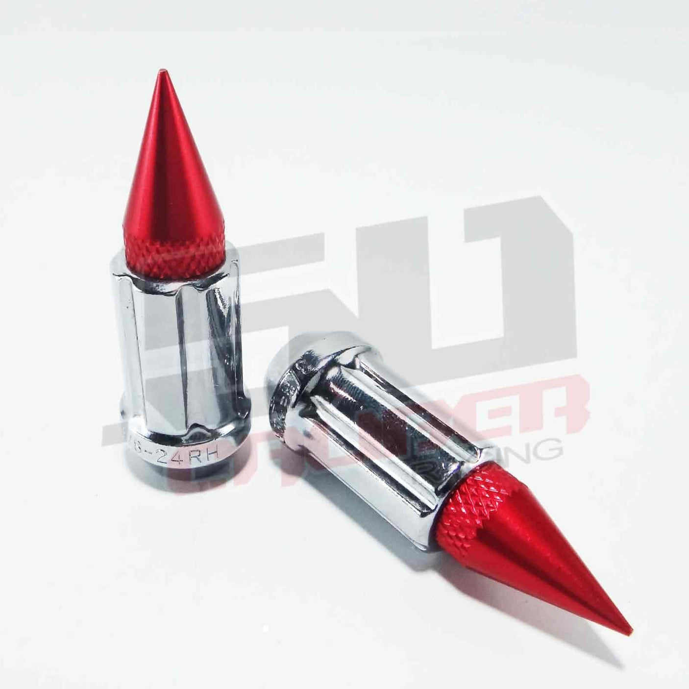 3/8 x 24 Chrome Spiked Lug Nuts - 16 Pack