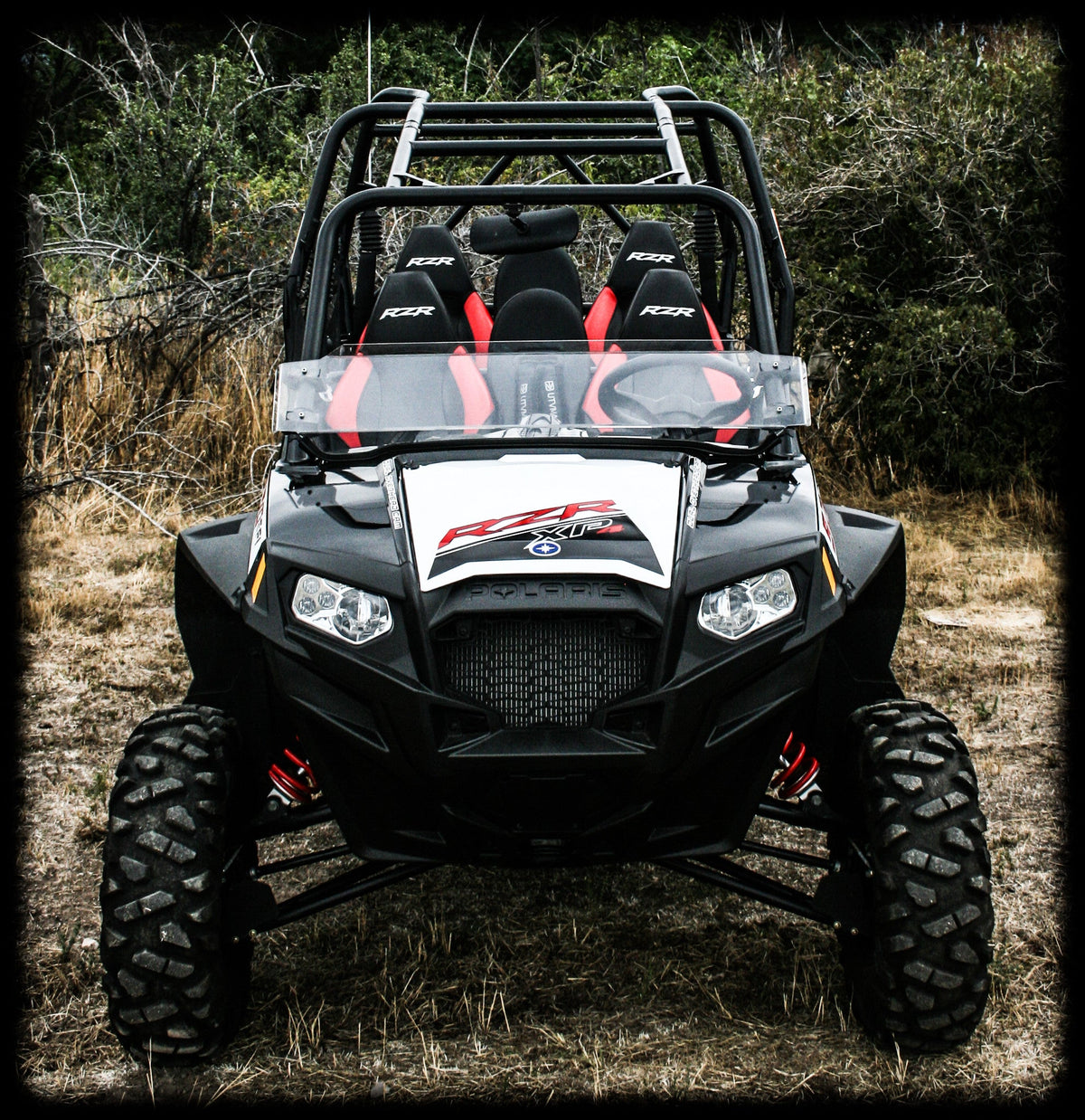 Photo of RZR 4 900 Bump Seat Set (2015-2024) (Front and Rear) by UTV Mountain Accessories - Premium Bump Seats for UTVs / Side by Sides