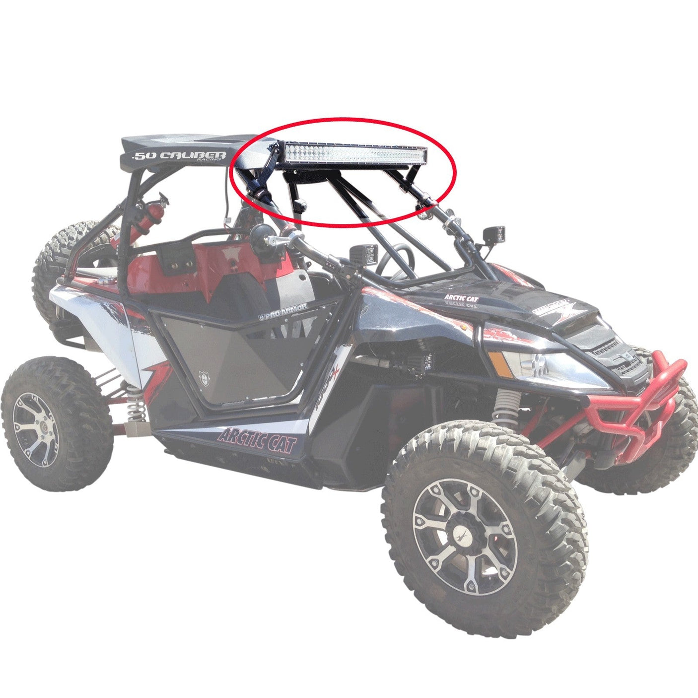 50 Caliber Racing Arctic Cat Wildcat 40" LED Light Bar Mounts by 50 Caliber Racing