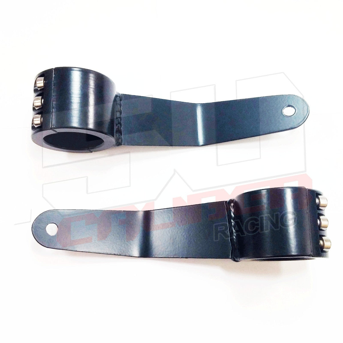 50 Caliber Racing Polaris RZR XP1000 & S900 40" Radius Light Bar Brow Mount Brackets - 1/8" Steel + Lifetime Warranty (2