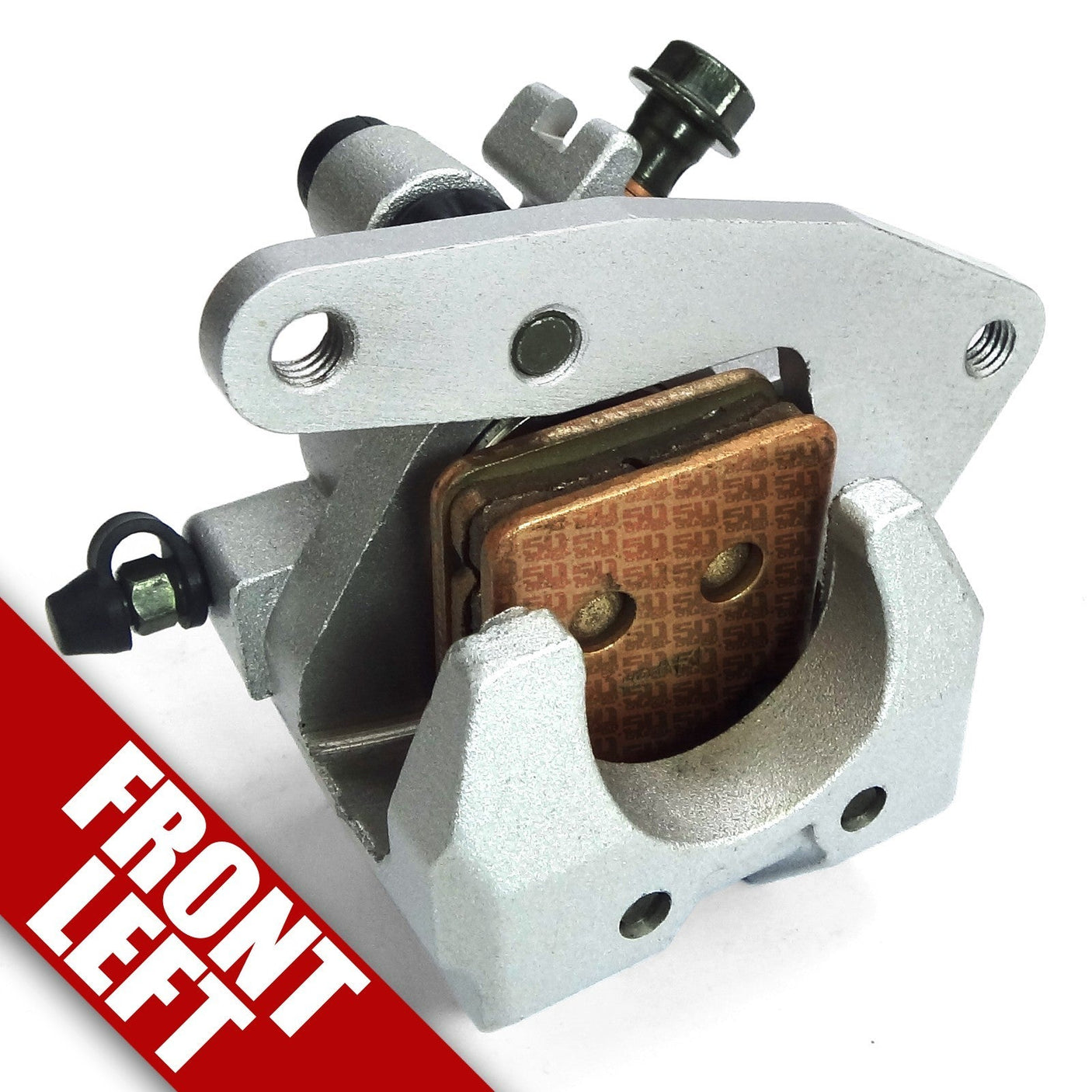 Front Brake Caliper Assembly with Pads - Yamaha Grizzly & Kodiak