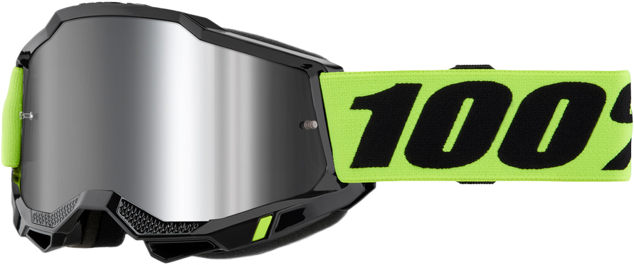 100% Accuri 2 Watercraft Goggles - Neon Yellow Mirror Silver