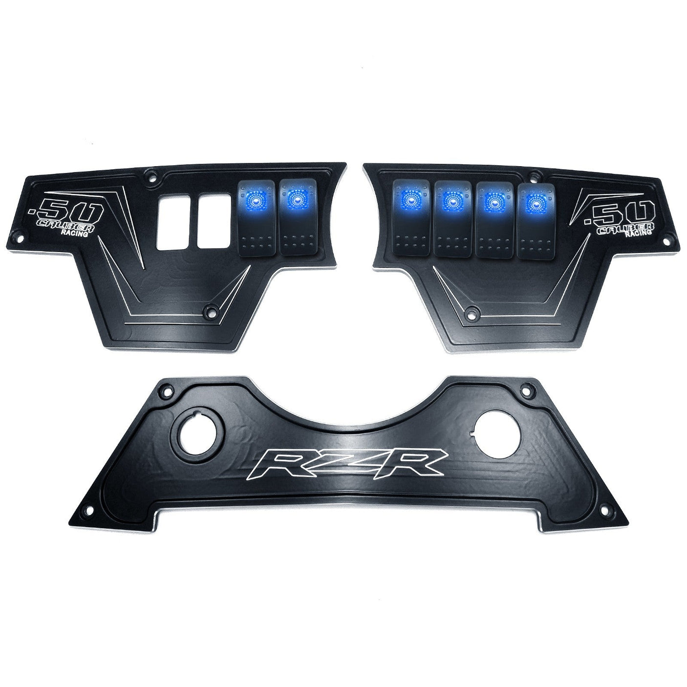 50 Caliber Racing RZR XP1000 8-Switch Billet Aluminum Dash Panel