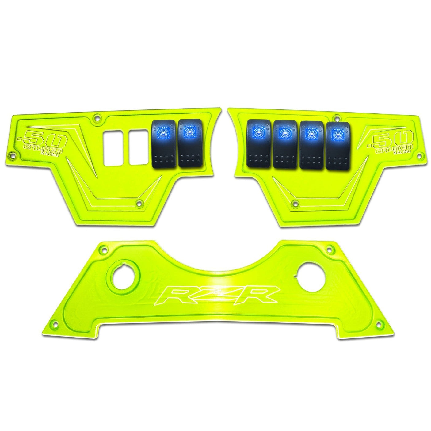 50 Caliber Racing RZR XP1000 8-Switch Billet Aluminum Dash Panel