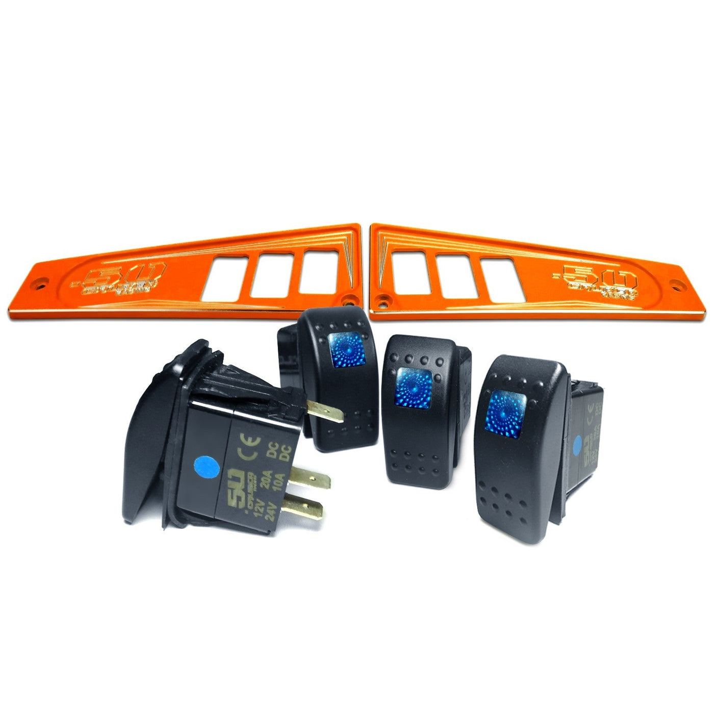 Polaris RZR XP1000 Ride Command 6-Switch CNC Billet Dash Panel - Multiple Colors + Optional Switches (2017+)