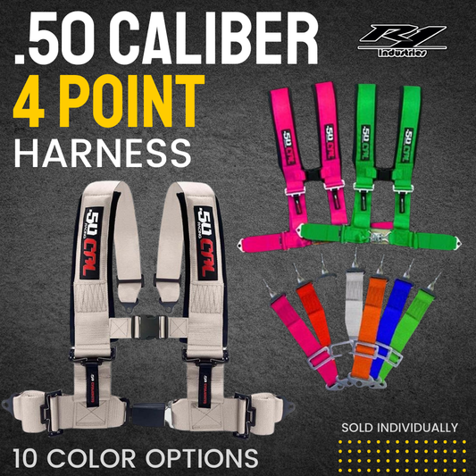 Photo of 4 Point Seat Belt Harness With Push Button Release by 50 Caliber Racing - Premium Harnesses for UTVs / Side by Sides