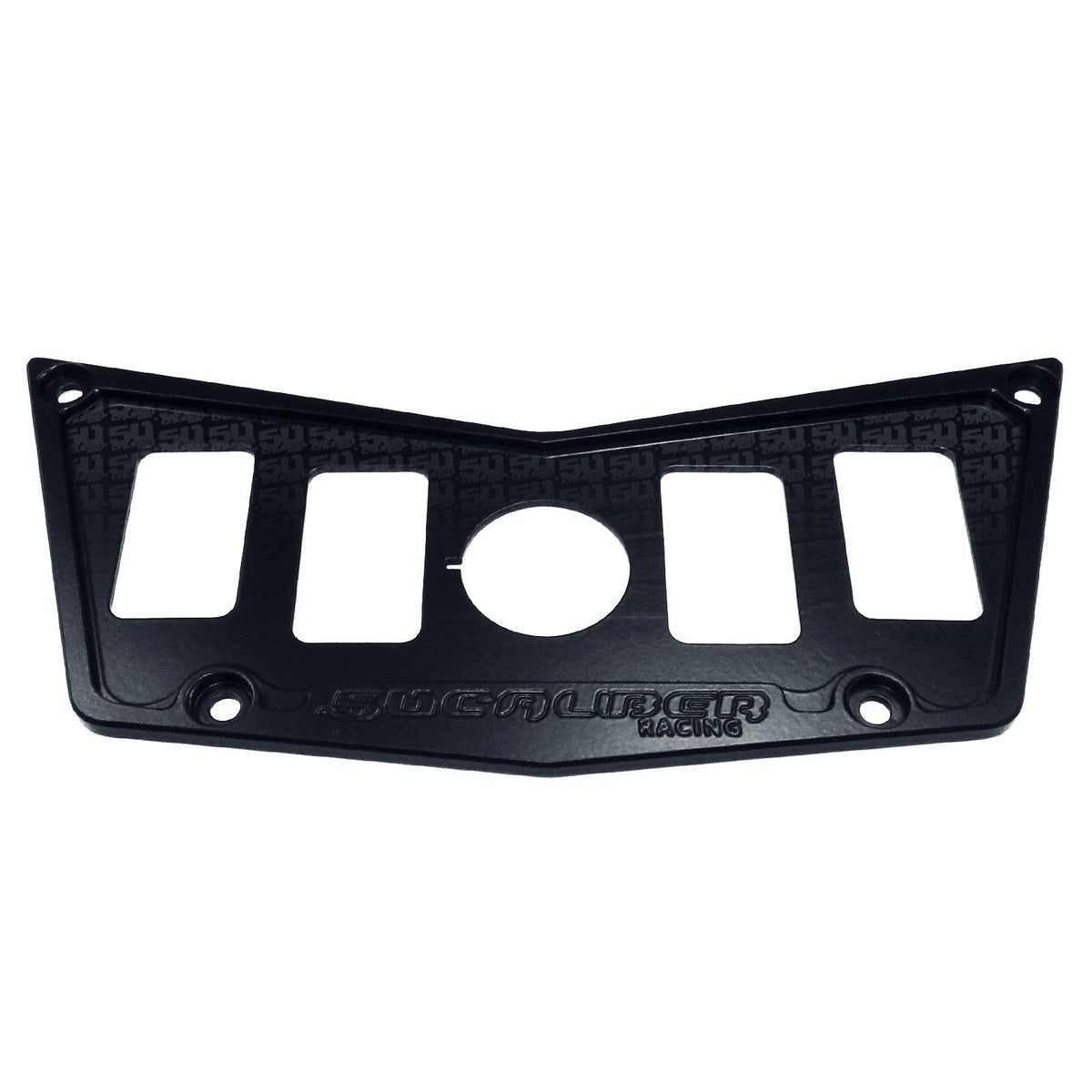 50 Caliber Racing Polaris RZR XP900 800 570 4 Switch Dash Panel - Black Billet Aluminum