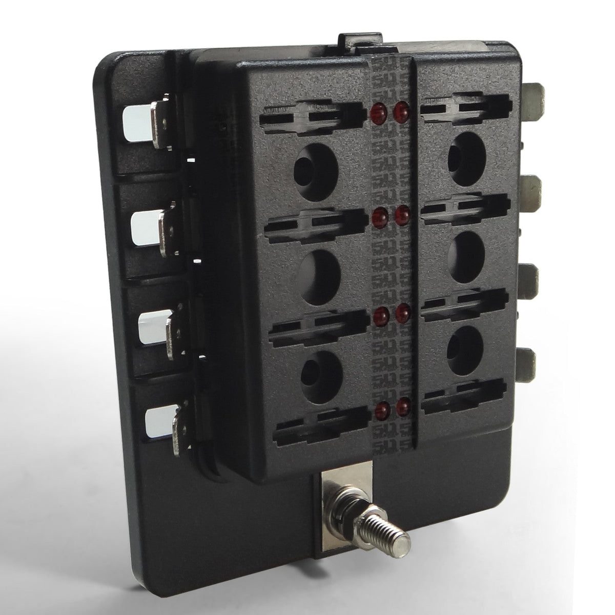 50 Caliber Racing 8 Way Standard LED Circuit Blade Fuse Box