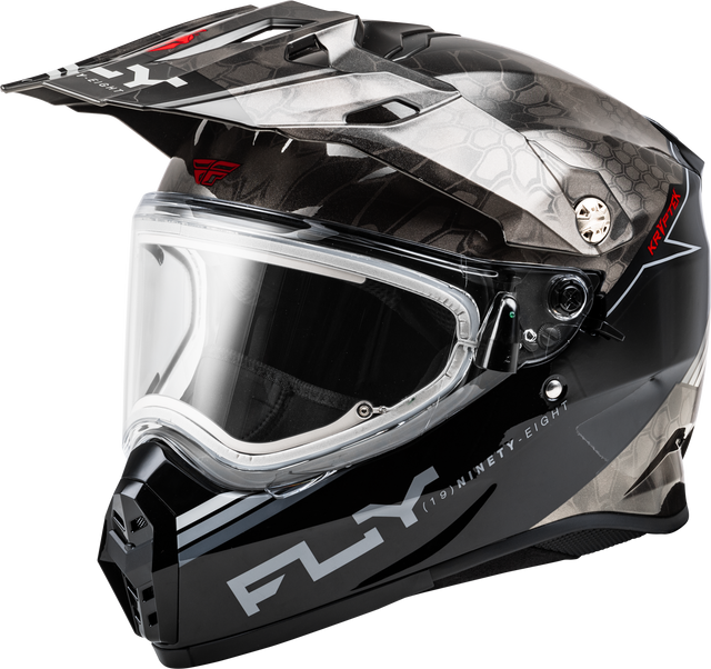 Photo of FLY RACING TREKKER CW CONCEAL HELMET ELEC SHLD BLACK/GREY/WHITE MD by FLY RACING - Premium Helmets for UTVs / Side by Sides