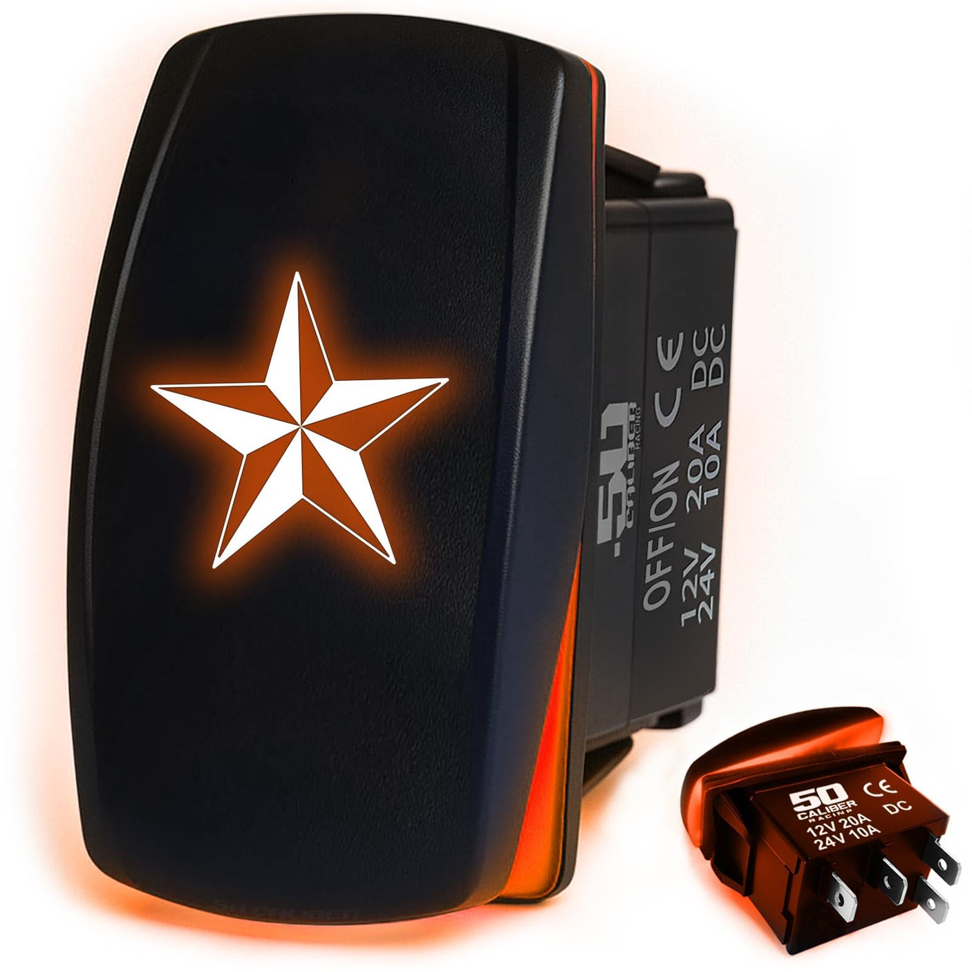 Waterproof Funny Rocker Switch - 12V ON/Off, LED Backlit with Custom Etched Design | R1 Industries