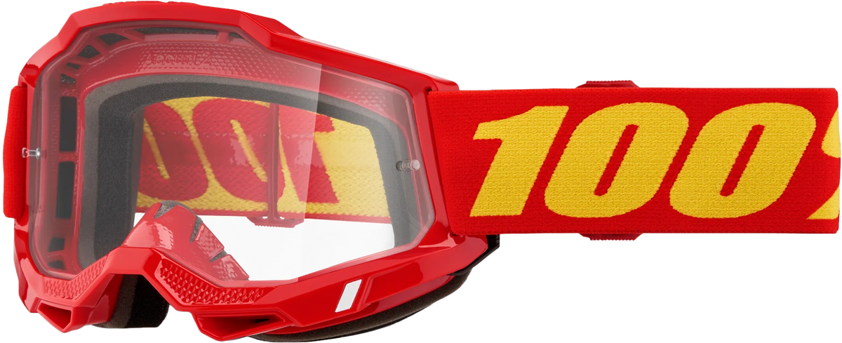 100% Accuri 2 Junior Goggles - Red Clear Lens