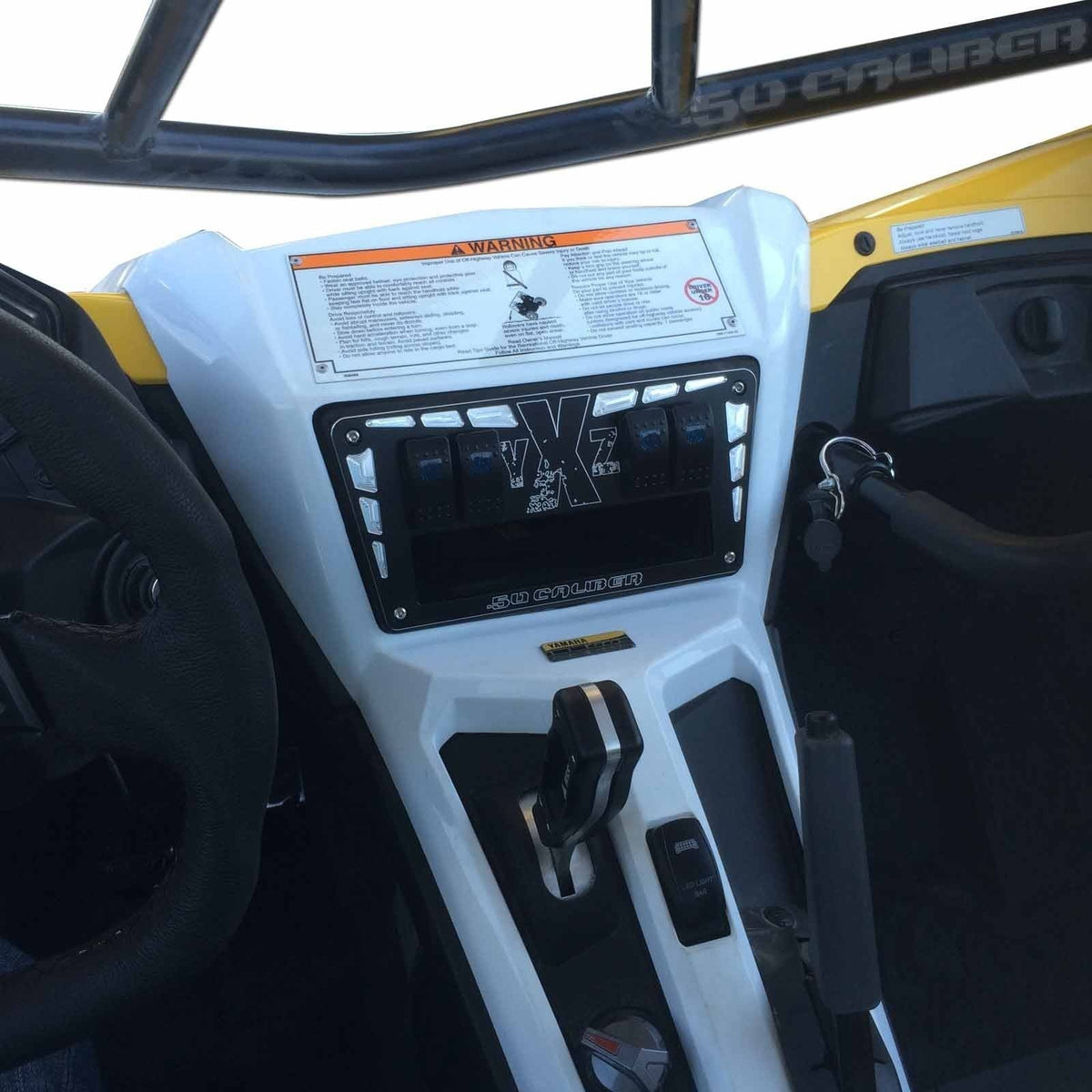 50 Caliber Racing YXZ 1000R Custom CNC 4 Switch Dash Panel