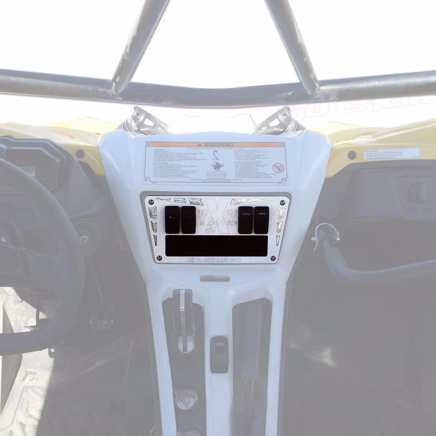 50 Caliber Racing YXZ 1000R Custom CNC 4 Switch Dash Panel