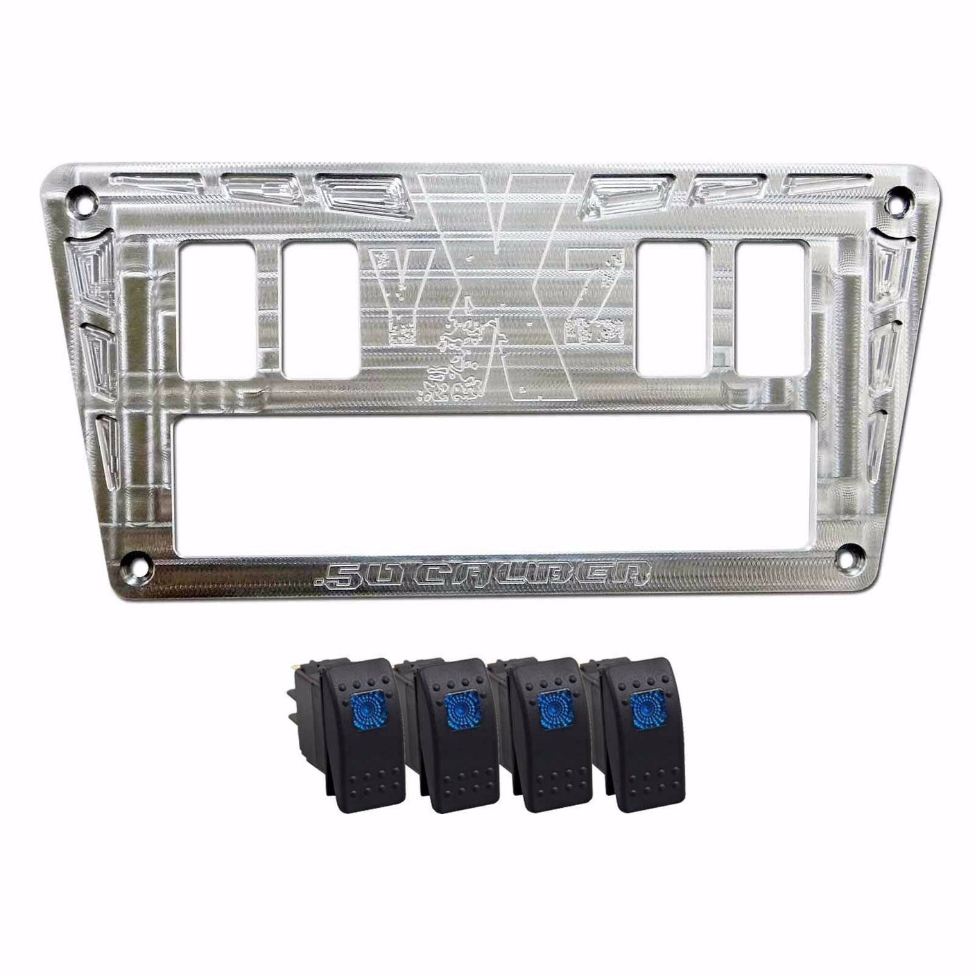 50 Caliber Racing YXZ 1000R Custom CNC 4 Switch Dash Panel