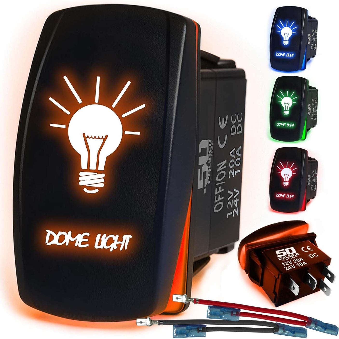 Waterproof Funny Rocker Switch - 12V ON/Off, LED Backlit with Custom Etched Design | R1 Industries