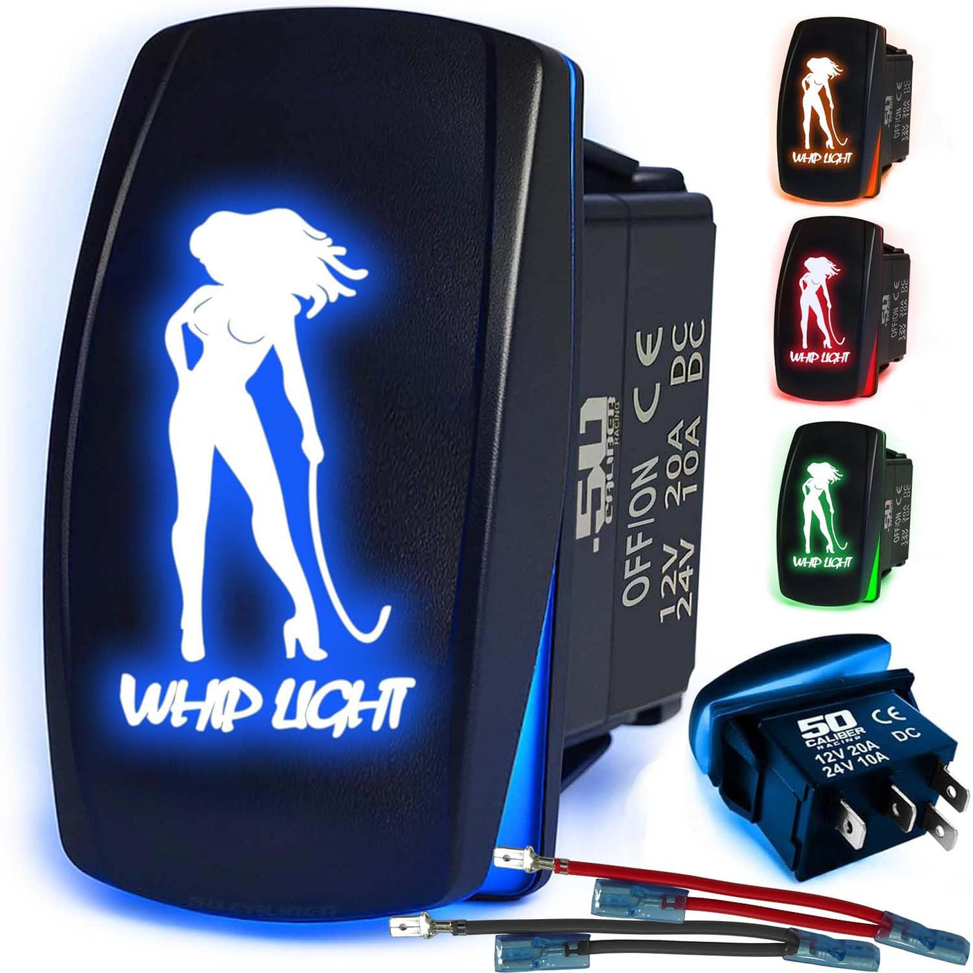 Waterproof Funny Rocker Switch - 12V ON/Off, LED Backlit with Custom Etched Design | R1 Industries