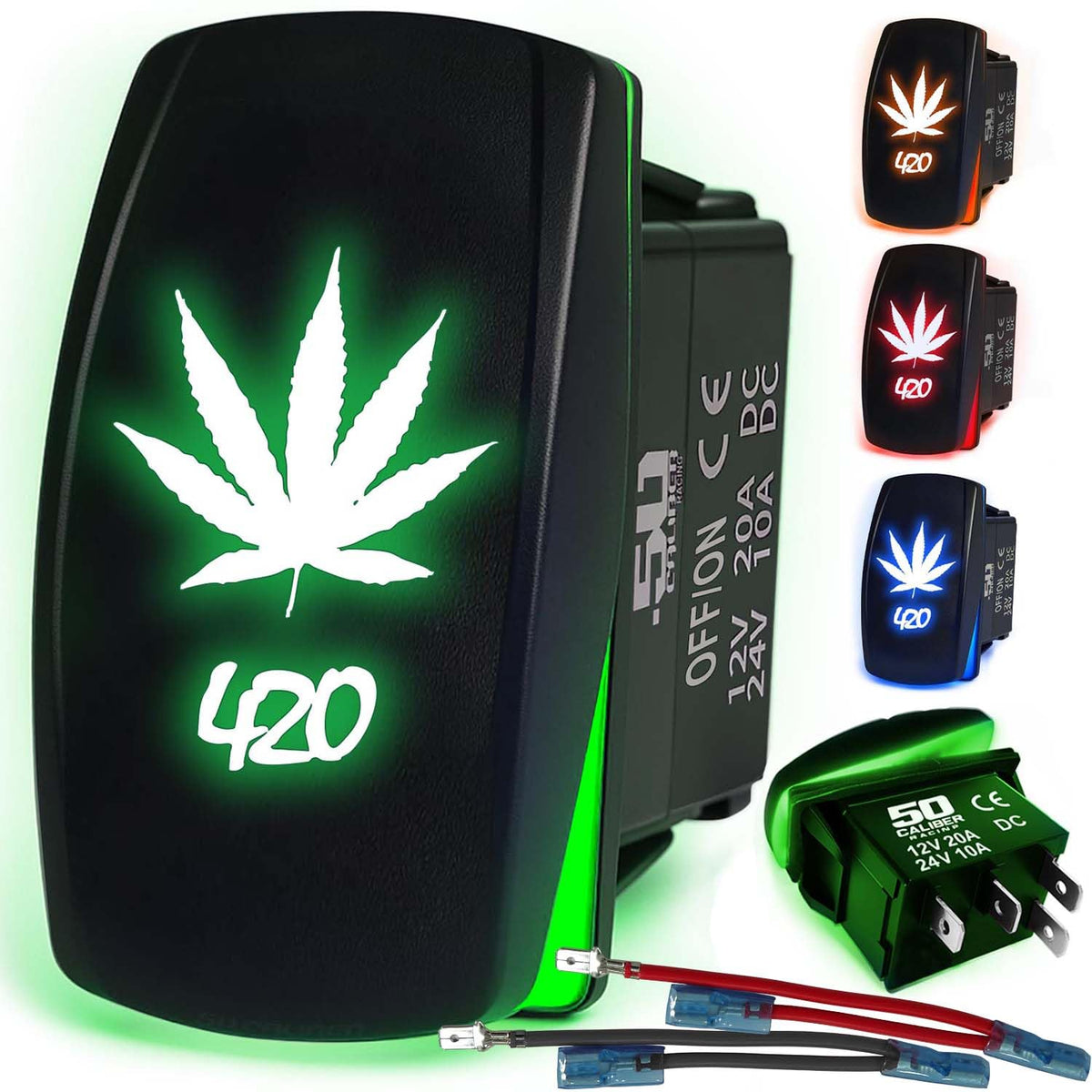 Waterproof Funny Rocker Switch - 12V ON/Off, LED Backlit with Custom Etched Design | R1 Industries