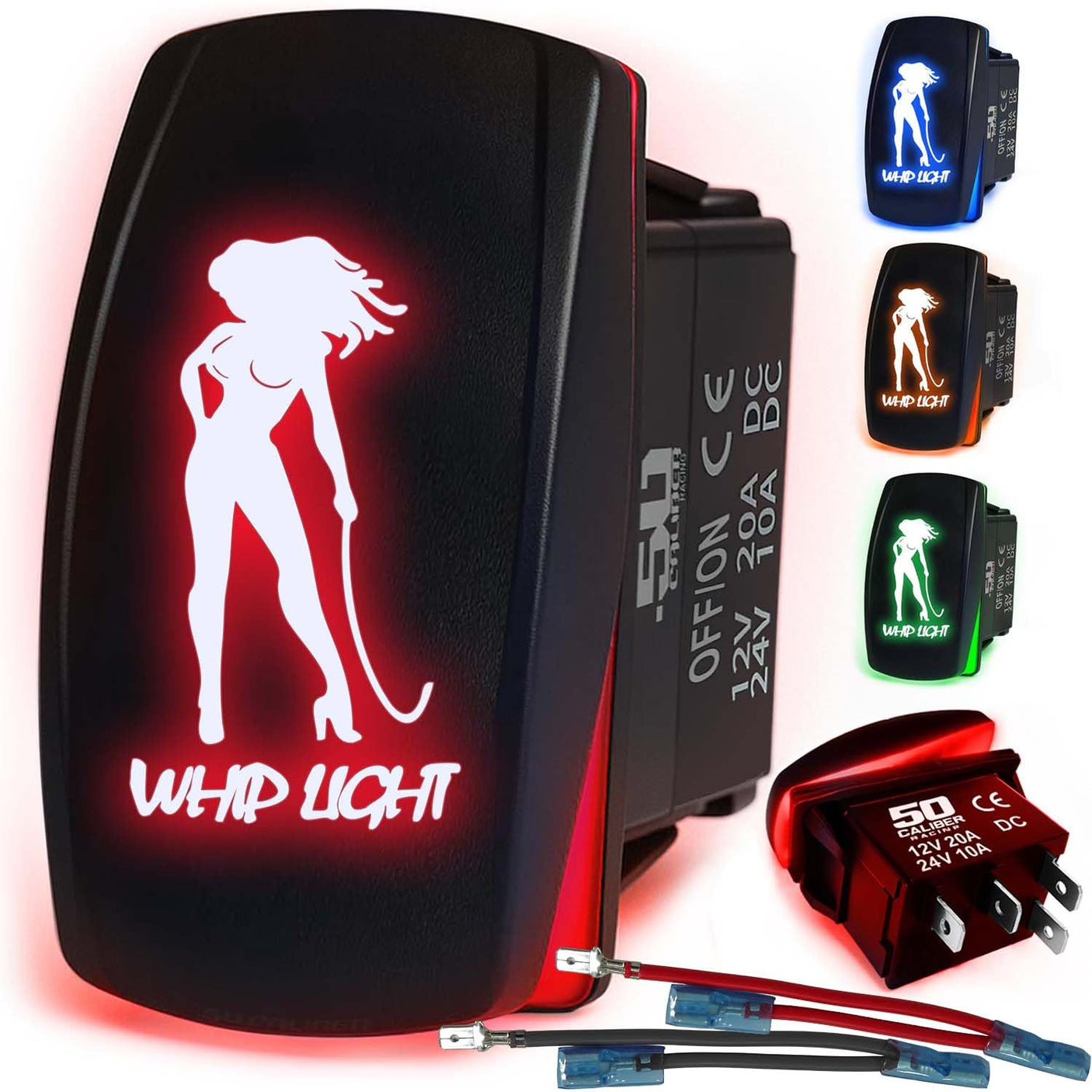 Waterproof Funny Rocker Switch - 12V ON/Off, LED Backlit with Custom Etched Design | R1 Industries