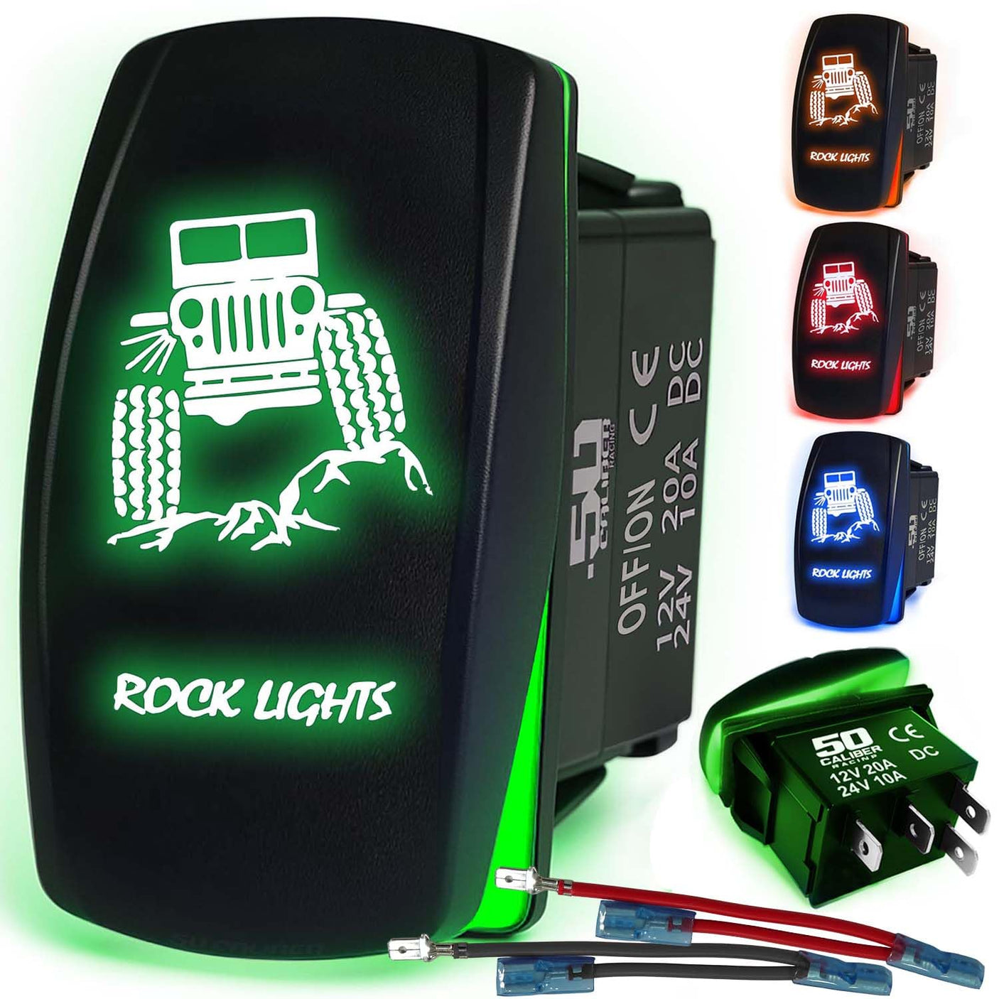 Waterproof Funny Rocker Switch - 12V ON/Off, LED Backlit with Custom Etched Design | R1 Industries