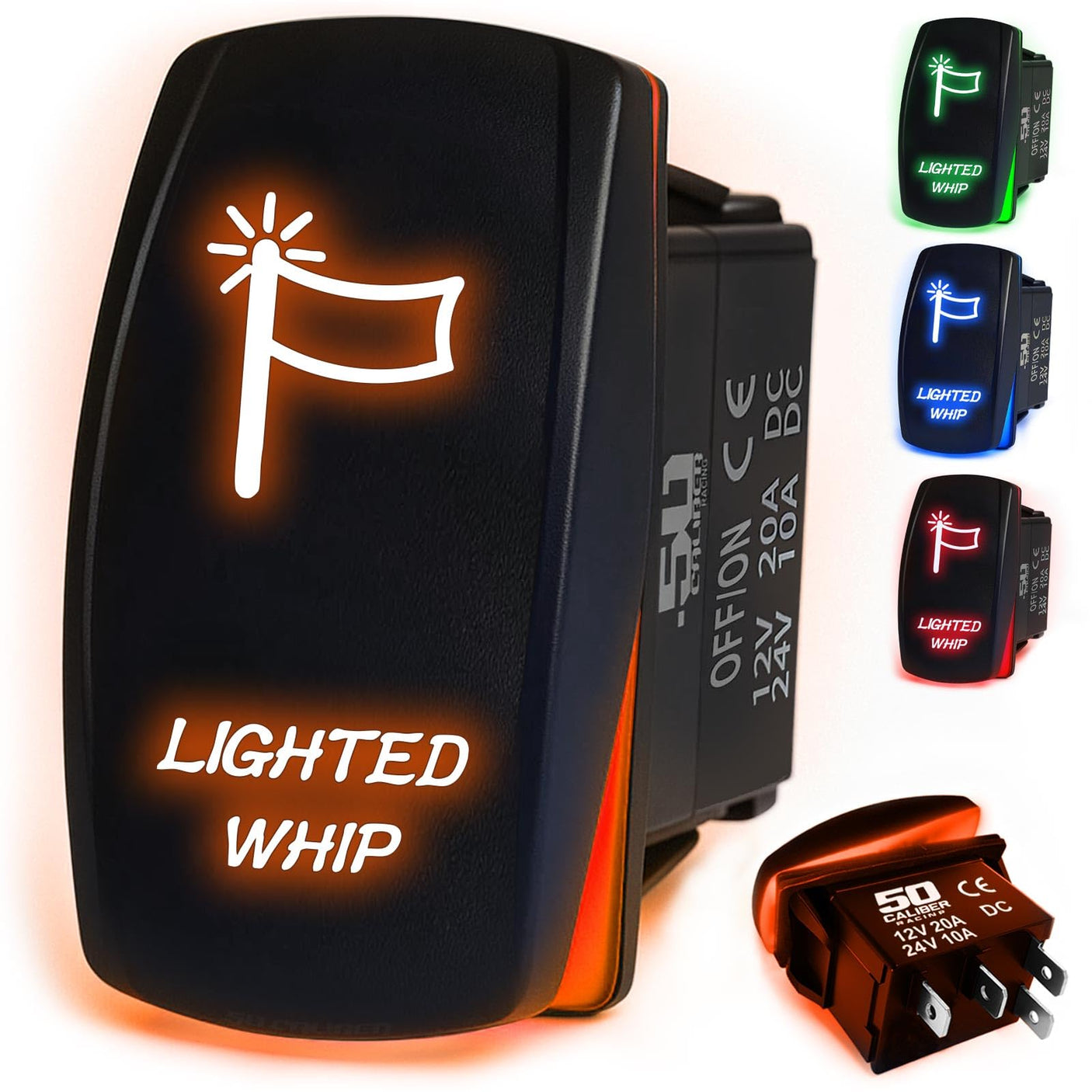 Waterproof Funny Rocker Switch - 12V ON/Off, LED Backlit with Custom Etched Design | R1 Industries