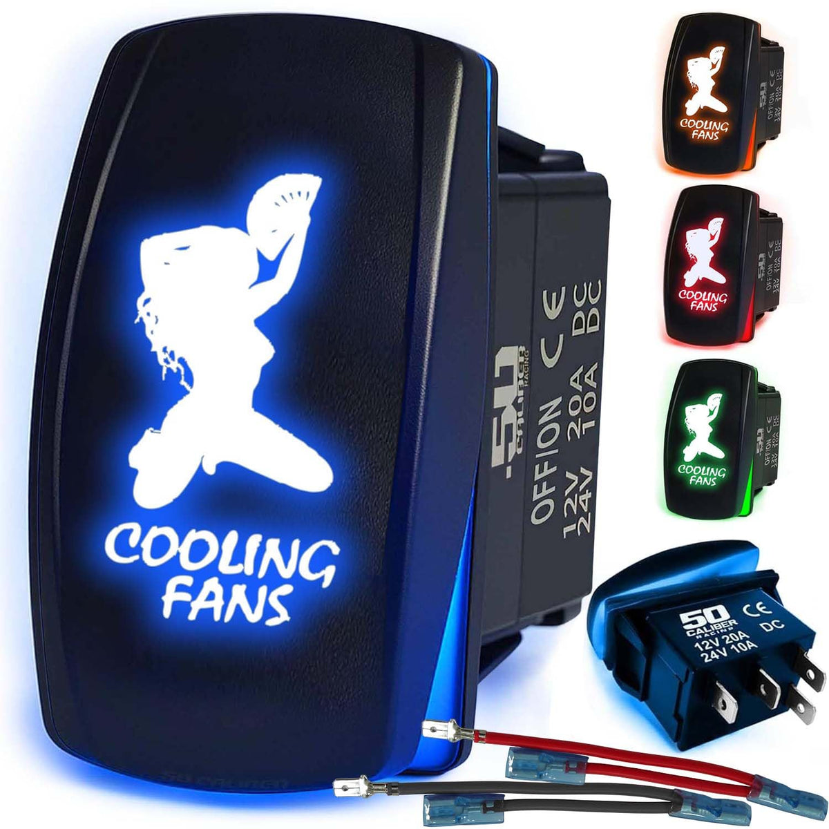 Waterproof Funny Rocker Switch - 12V ON/Off, LED Backlit with Custom Etched Design | R1 Industries