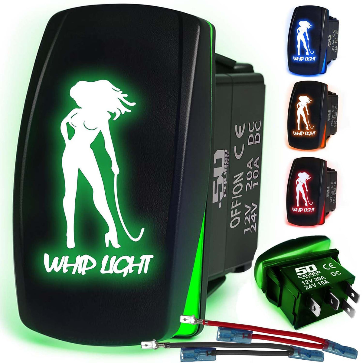 Waterproof Funny Rocker Switch - 12V ON/Off, LED Backlit with Custom Etched Design | R1 Industries