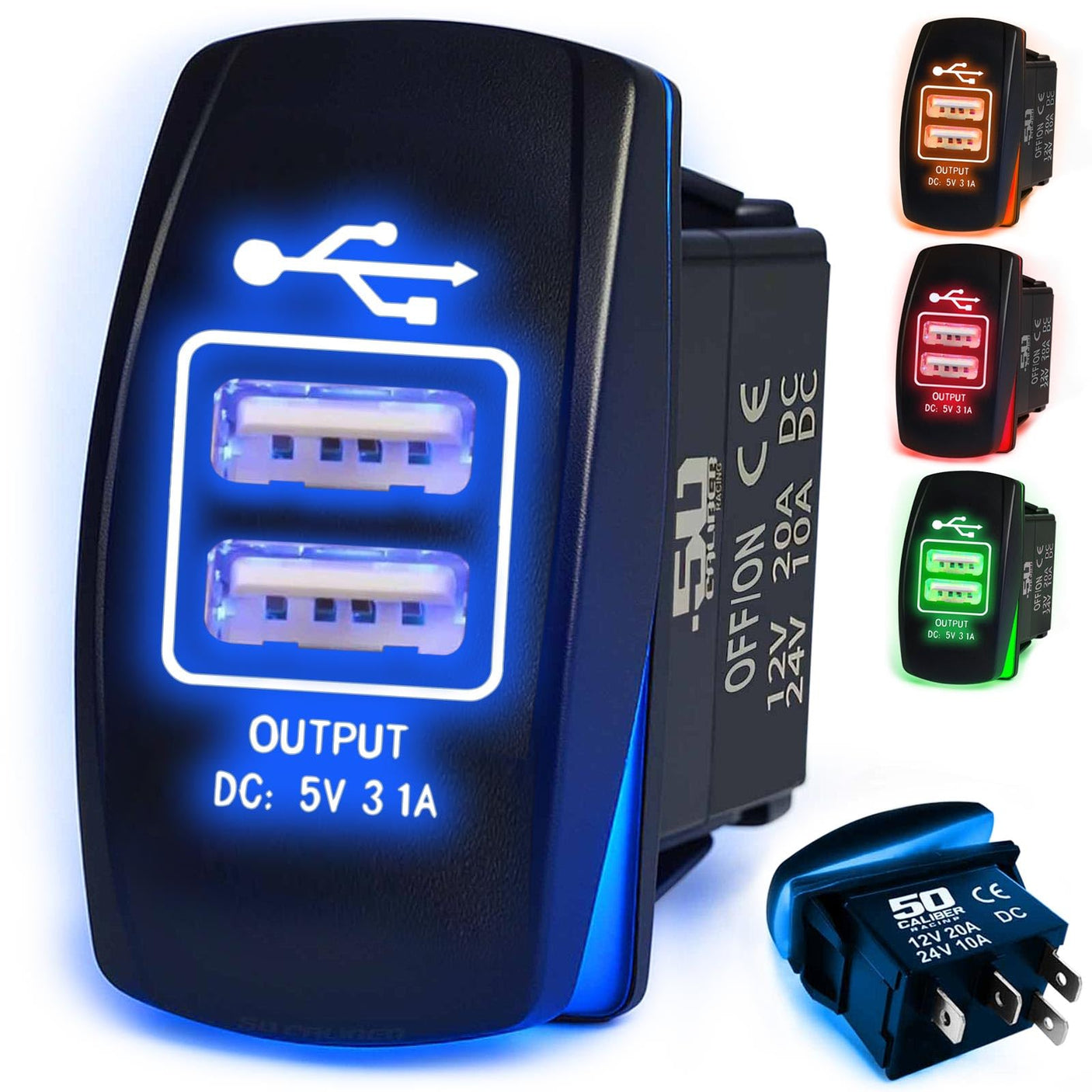 Waterproof Funny Rocker Switch - 12V ON/Off, LED Backlit with Custom Etched Design | R1 Industries