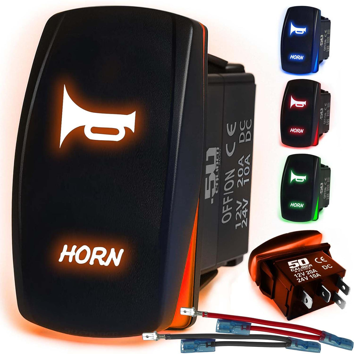 Waterproof Funny Rocker Switch - 12V ON/Off, LED Backlit with Custom Etched Design | R1 Industries