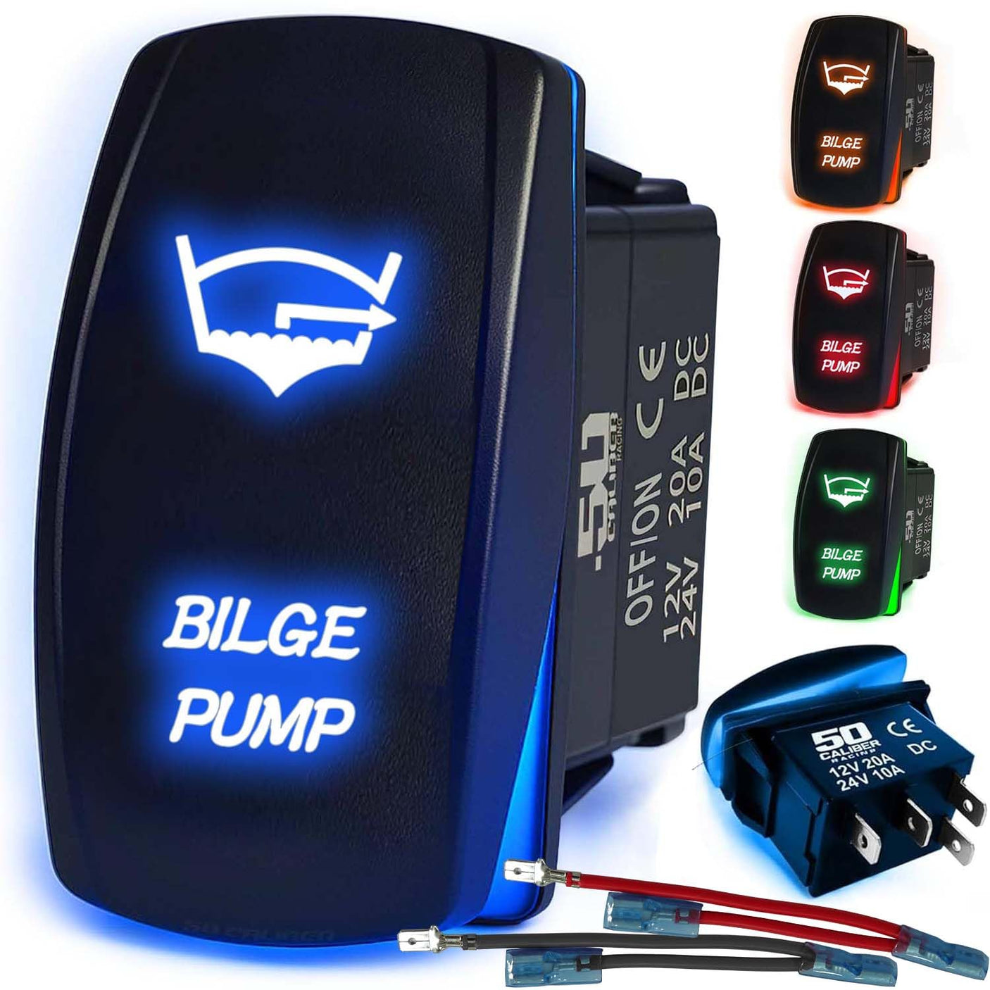 Waterproof Funny Rocker Switch - 12V ON/Off, LED Backlit with Custom Etched Design | R1 Industries